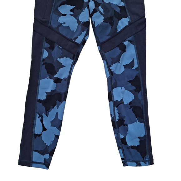 Athleta Women's Blue Camo Athletic Compression Fit Leggings With Pockets szM - Picture 5 of 9